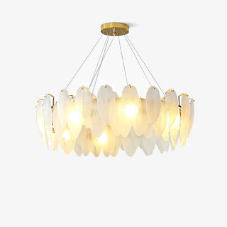 Glass Feather Chandelier Arkstarhome