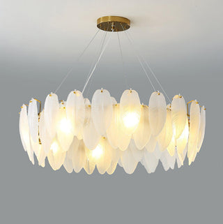 Glass Feather Chandelier Arkstarhome