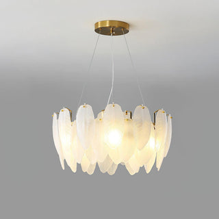 Glass Feather Chandelier Arkstarhome