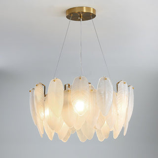 Glass Feather Chandelier Arkstarhome