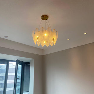 Glass Feather Chandelier Arkstarhome