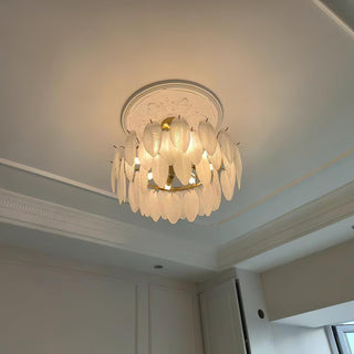 Glass Feather Chandelier Arkstarhome
