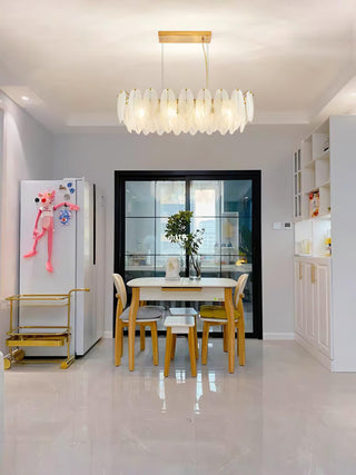 Glass Feather Chandelier Arkstarhome
