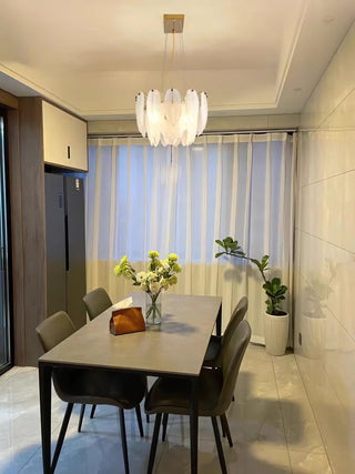Glass Feather Chandelier Arkstarhome