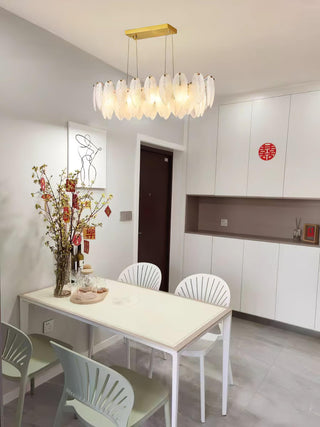 Glass Feather Chandelier Arkstarhome