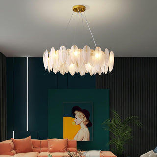 Glass Feather Chandelier Arkstarhome