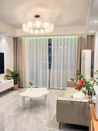 Glass Feather Chandelier Arkstarhome