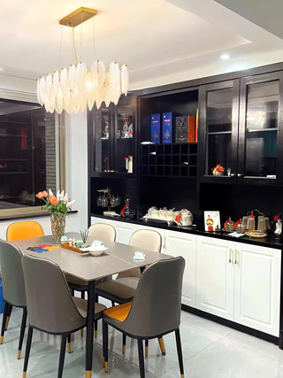Glass Feather Chandelier Arkstarhome