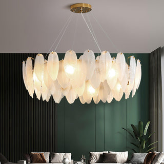 Glass Feather Chandelier Arkstarhome