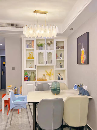 Glass Feather Chandelier Arkstarhome