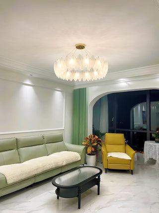 Glass Feather Chandelier Arkstarhome