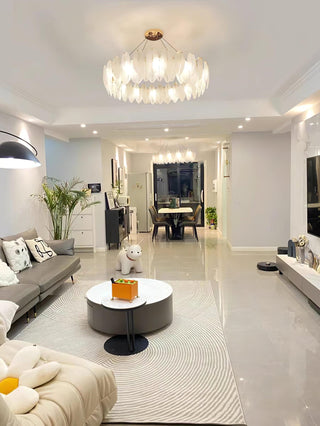 Glass Feather Chandelier Arkstarhome