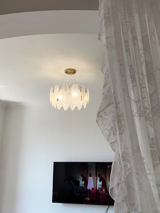 Glass Feather Chandelier Arkstarhome