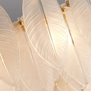 Glass Feather Chandelier Arkstarhome