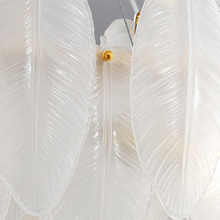 Glass Feather Chandelier Arkstarhome