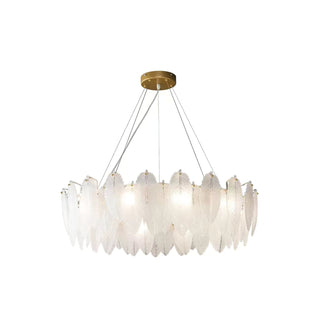 Glass Feather Chandelier Arkstarhome