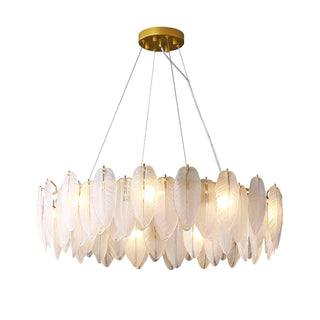 Glass Feather Chandelier Arkstarhome