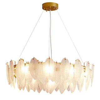 Glass Feather Chandelier Arkstarhome