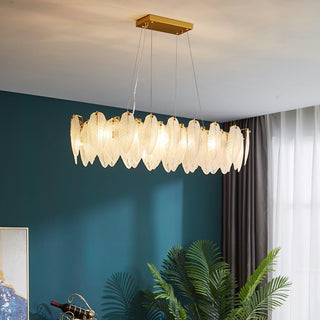 Glass Feather Chandelier Arkstarhome