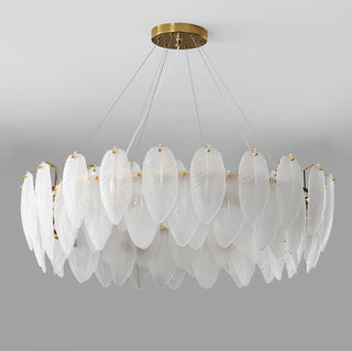 Glass Feather Chandelier Arkstarhome