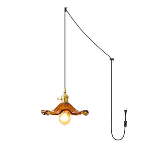 Glass Hibiscus Flower Swag Light Arkstarhome