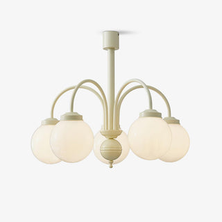 Cream Glass Sphere Chandelier Arkstarhome