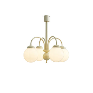 Cream Glass Sphere Chandelier Arkstarhome