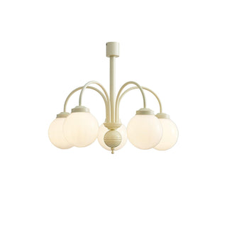 Cream Glass Sphere Chandelier Arkstarhome