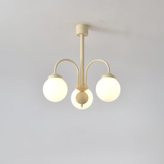 Cream Glass Sphere Chandelier Arkstarhome