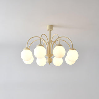 Cream Glass Sphere Chandelier Arkstarhome
