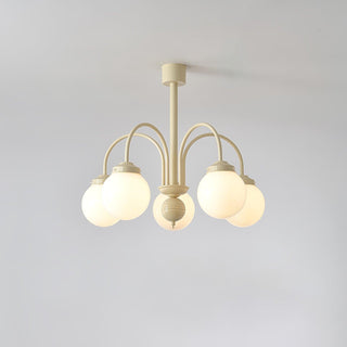 Cream Glass Sphere Chandelier Arkstarhome