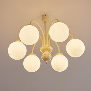 Cream Glass Sphere Chandelier Arkstarhome