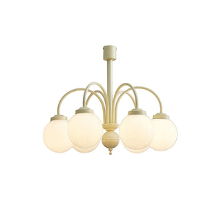 Cream Glass Sphere Chandelier Arkstarhome