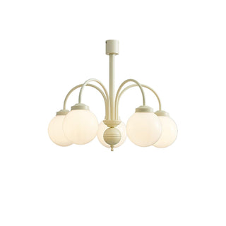 Cream Glass Sphere Chandelier Arkstarhome