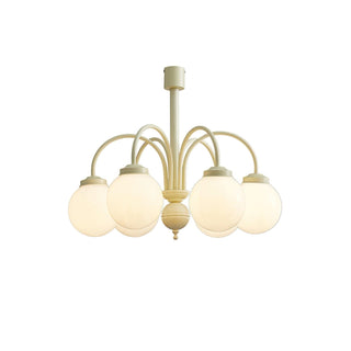 Cream Glass Sphere Chandelier Arkstarhome