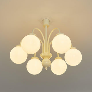 Cream Glass Sphere Chandelier Arkstarhome