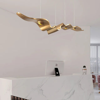 Gold Ribbon Chandelier Arkstarhome