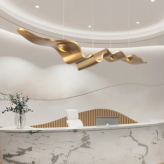 Gold Ribbon Chandelier Arkstarhome