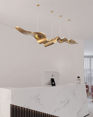 Gold Ribbon Chandelier Arkstarhome