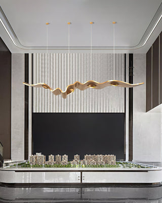 Gold Ribbon Chandelier Arkstarhome