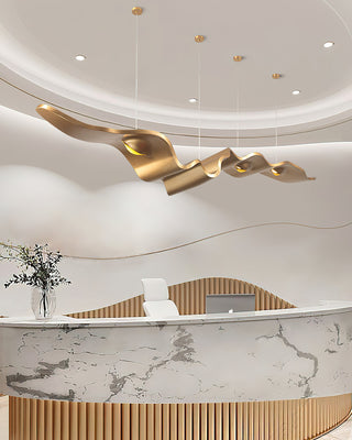 Gold Ribbon Chandelier Arkstarhome