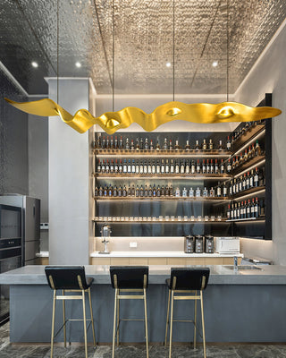 Gold Ribbon Chandelier Arkstarhome