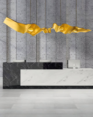 Gold Ribbon Chandelier Arkstarhome