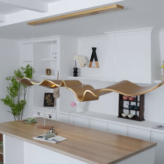 Gold Ribbon Chandelier Arkstarhome