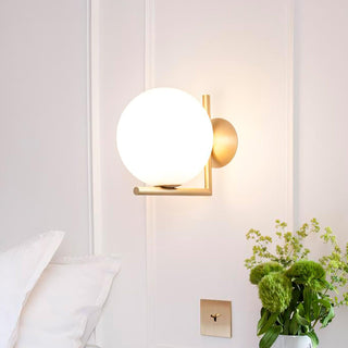 Blown Glass Opal Glass Wall Lamp Arkstarhome