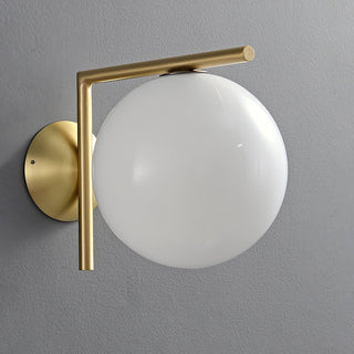 Blown Glass Opal Glass Wall Lamp Arkstarhome