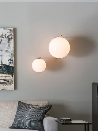 Blown Glass Opal Glass Wall Lamp Arkstarhome