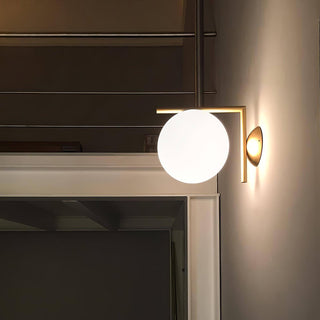 Blown Glass Opal Glass Wall Lamp Arkstarhome