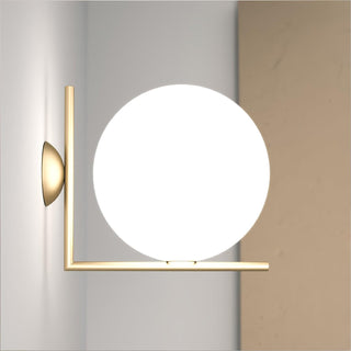Blown Glass Opal Glass Wall Lamp Arkstarhome