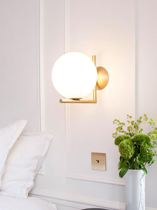 Blown Glass Opal Glass Wall Lamp Arkstarhome